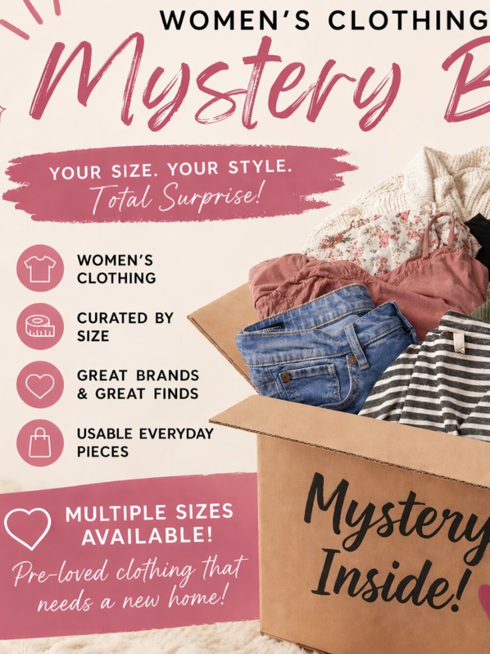 Women's Clothing Mystery Box Y2K Coquette Clean Girl Dresses Tops Mixed Brands